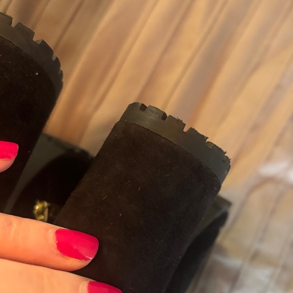 Karl Lagerfeld Black Suede Ankle Boots size 8 - Picture 9 of 16